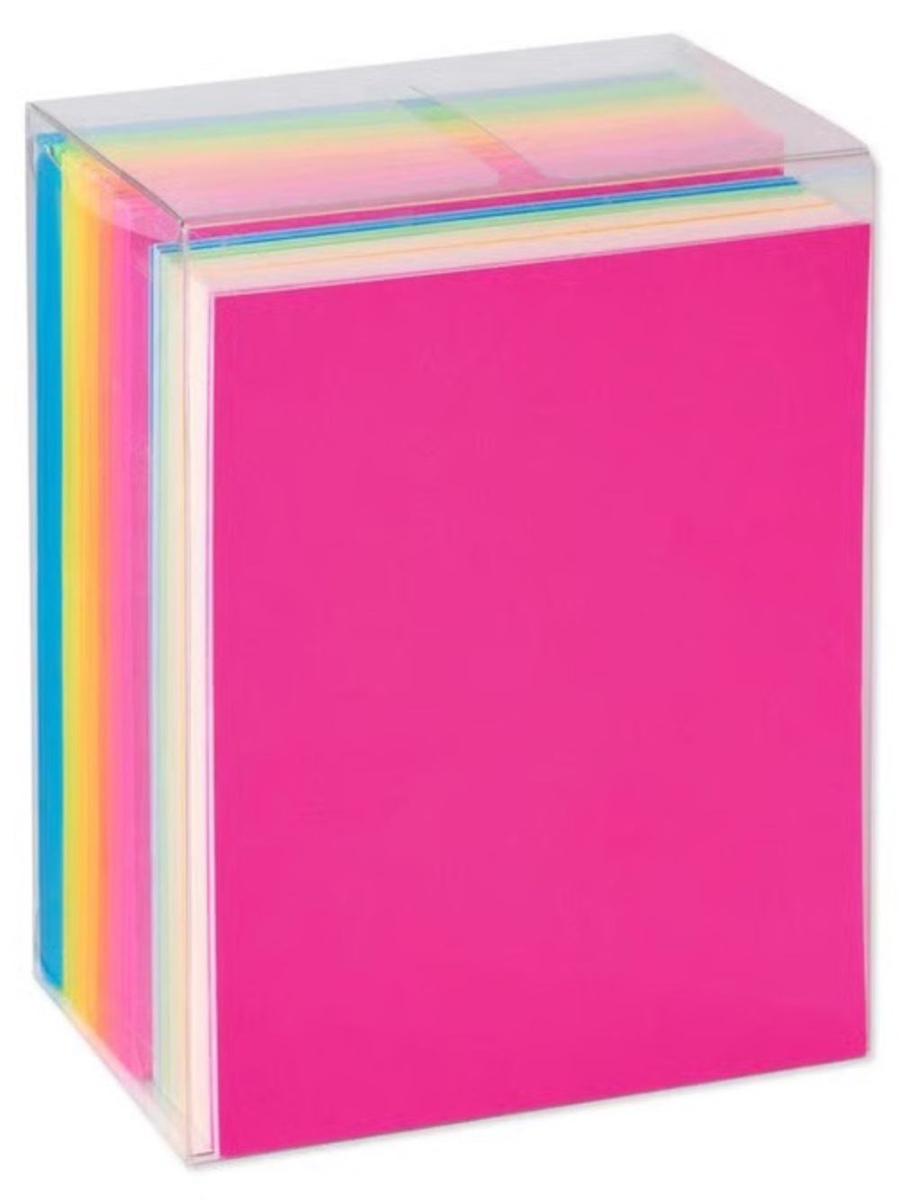 🆕American Greetings Neon Rainbow Stationery Set, 100 Count